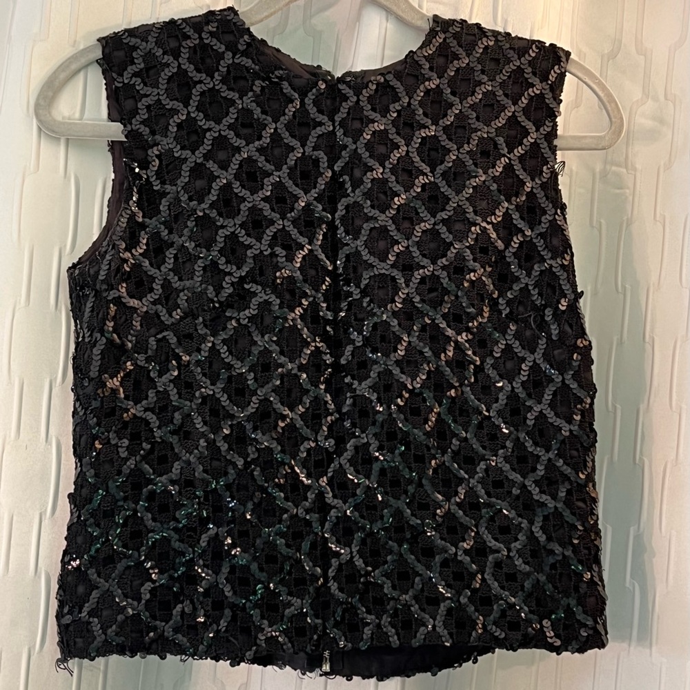 Vintage Sequined Sleeveless Top- Size S/M - Picture 2 of 7